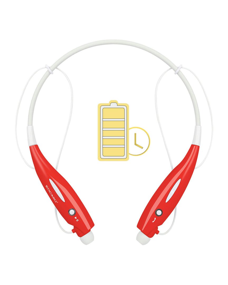 Fresh Fab Finds Wireless Sports Stereo Hands Free Headset For Phone & Tablet In Red