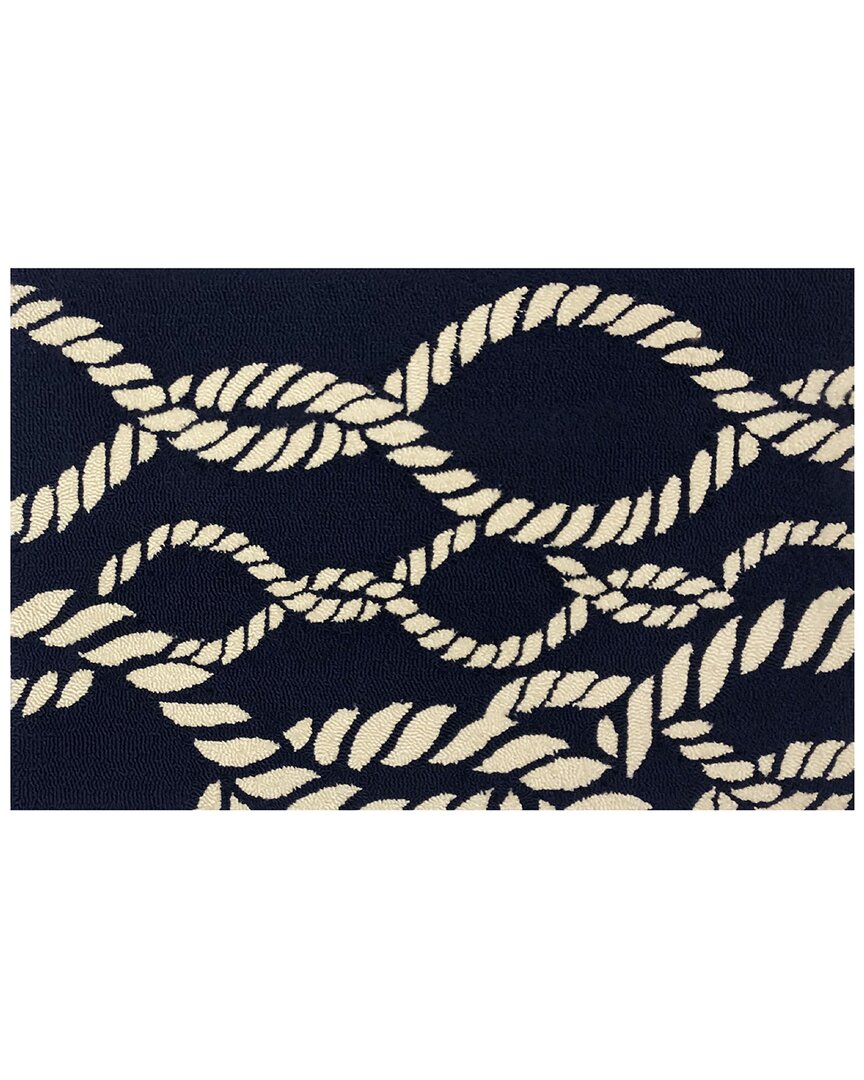 The Rug Market Twister Indoor/outdoor Doormat In Blue