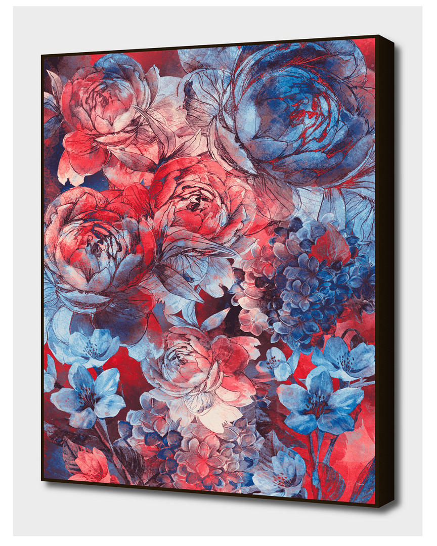 Shop Curioos Flowers Red And Blue Pattern #flowers