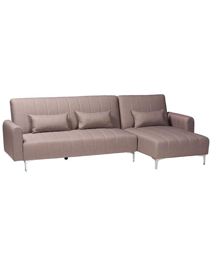 Baxton Studio Claire Contemporary Fabric Upholstered Convertible Sleeper Sofa