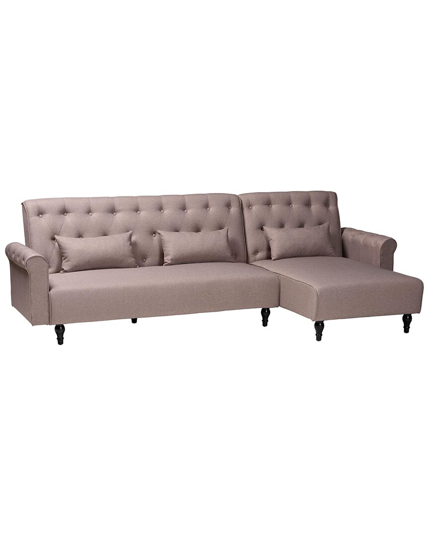 Baxton Studio Chesterfield Retro-modern Fabric Upholstered Convertible Sleeper Sofa