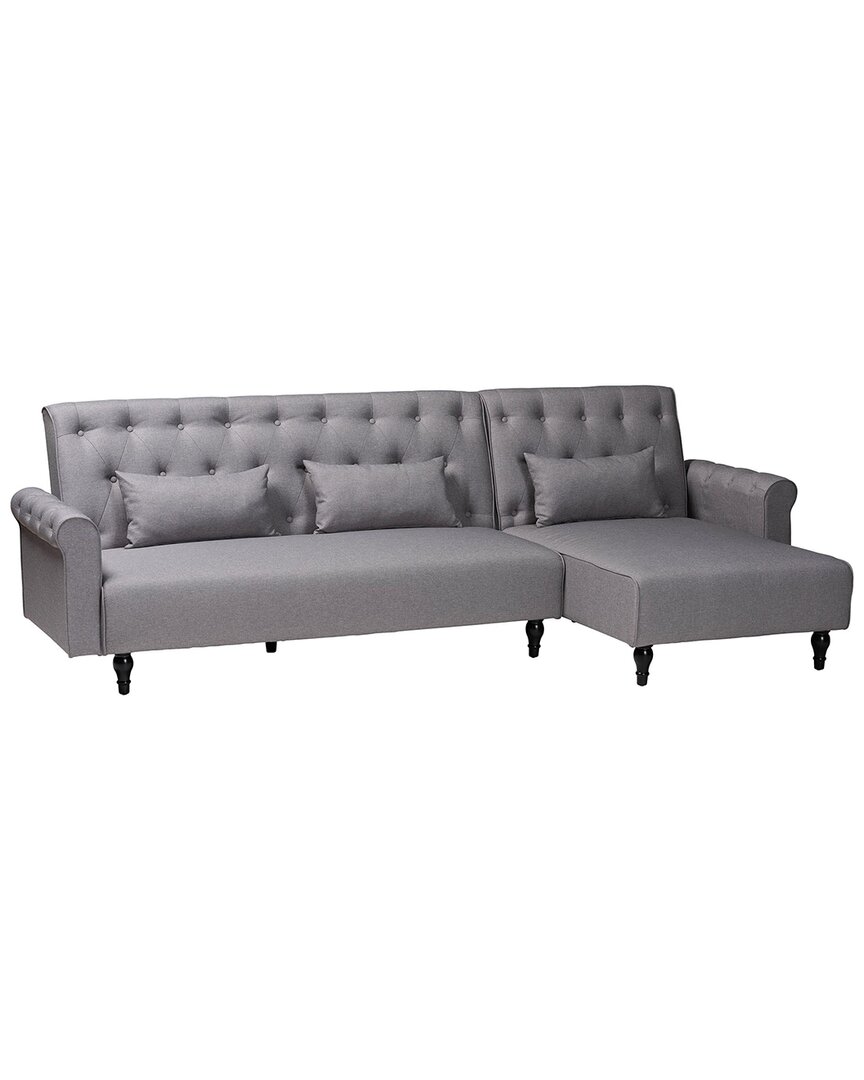 Baxton Studio Chesterfield Retro-modern Fabric Upholstered Convertible Sleeper Sofa