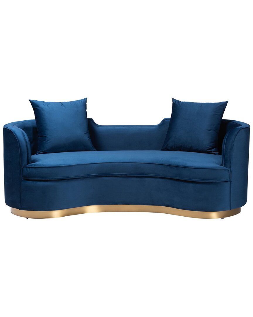 Baxton Studio Deserae Glam & Luxe Velvet Sofa