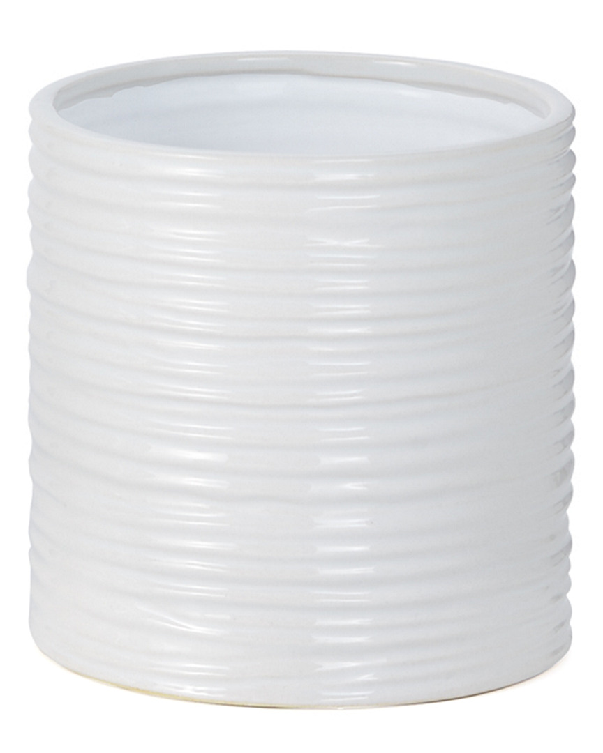 Torre And Tagus Ripple Ceramic Cylinder 6in Short Vase