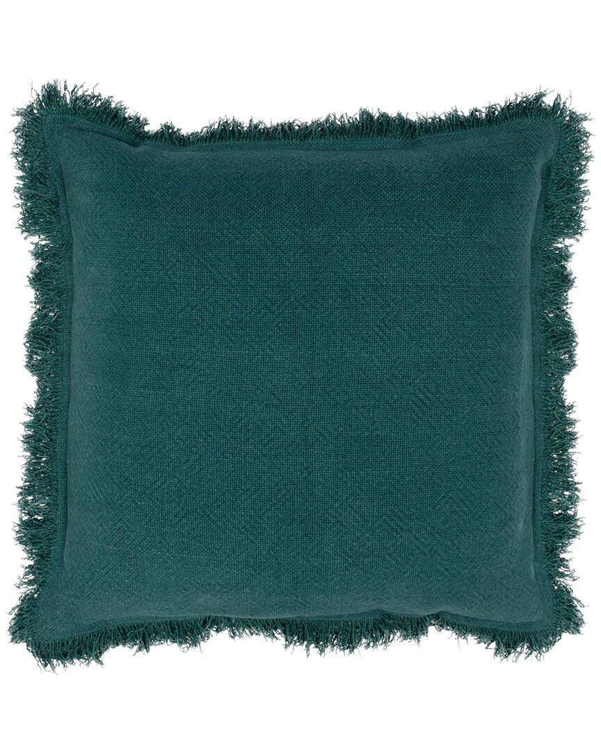 Classic Home Textured Woven Lauren Throw Pillow In Green