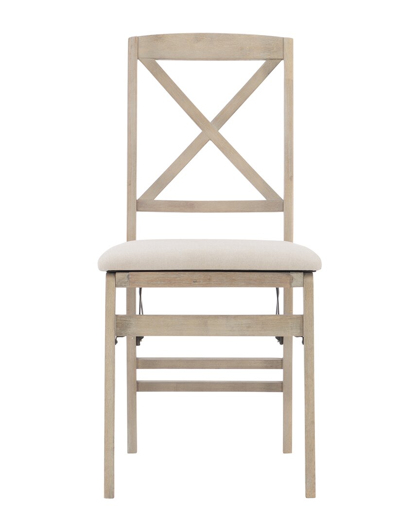 Linon Triena X Back Folding Chair