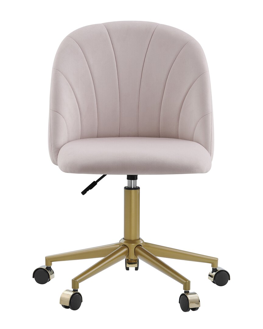 Linon Abigail Desk Chair In Pink