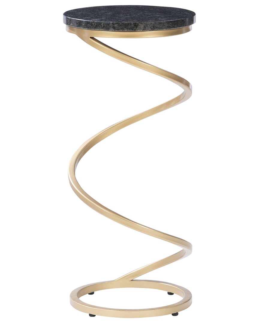 Linon Gigi Spiral Granite Drink Table