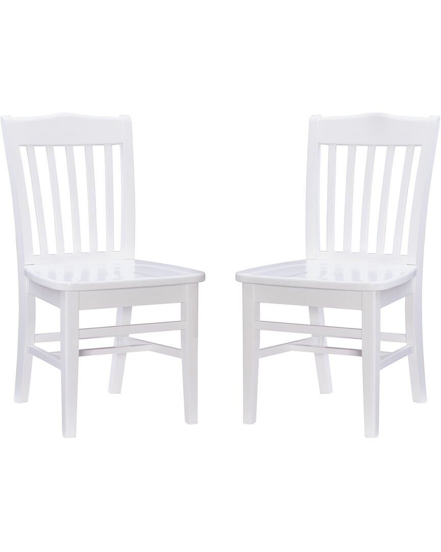 Linon Bramwell White Dining Chairs Set Of 2