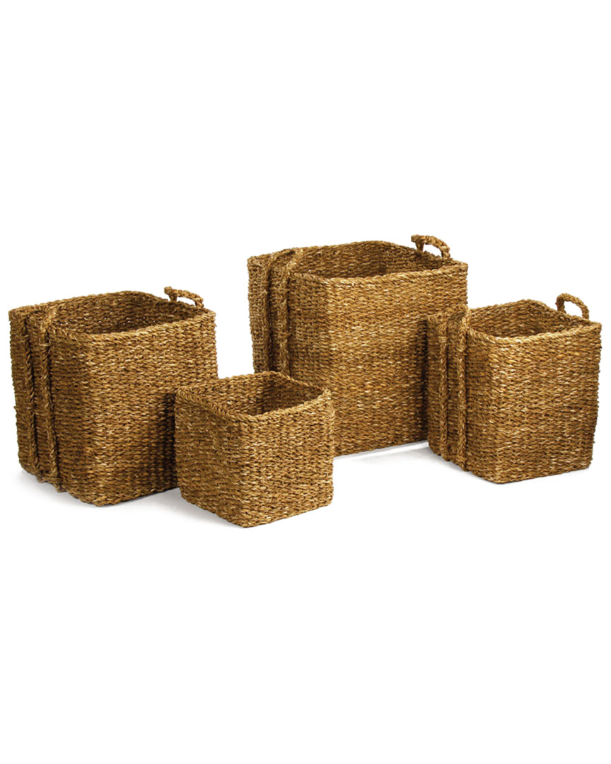 Napa Home & Garden 4pc Seagrass Apple Basket Set