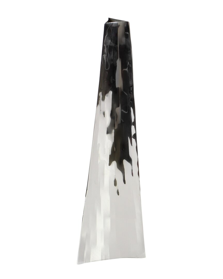 Peyton Lane Silver Stainless Steel Industrial Vase