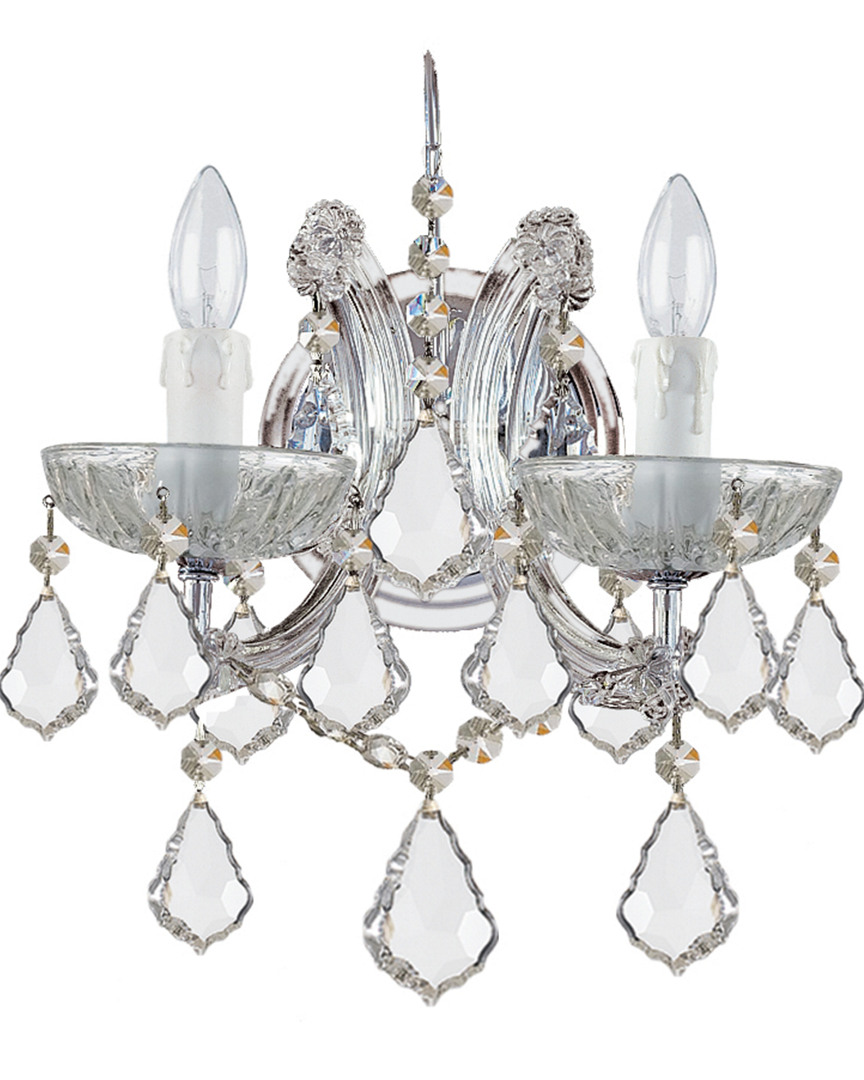 Crystorama 2-light Maria Theresa Sconce In Metallic