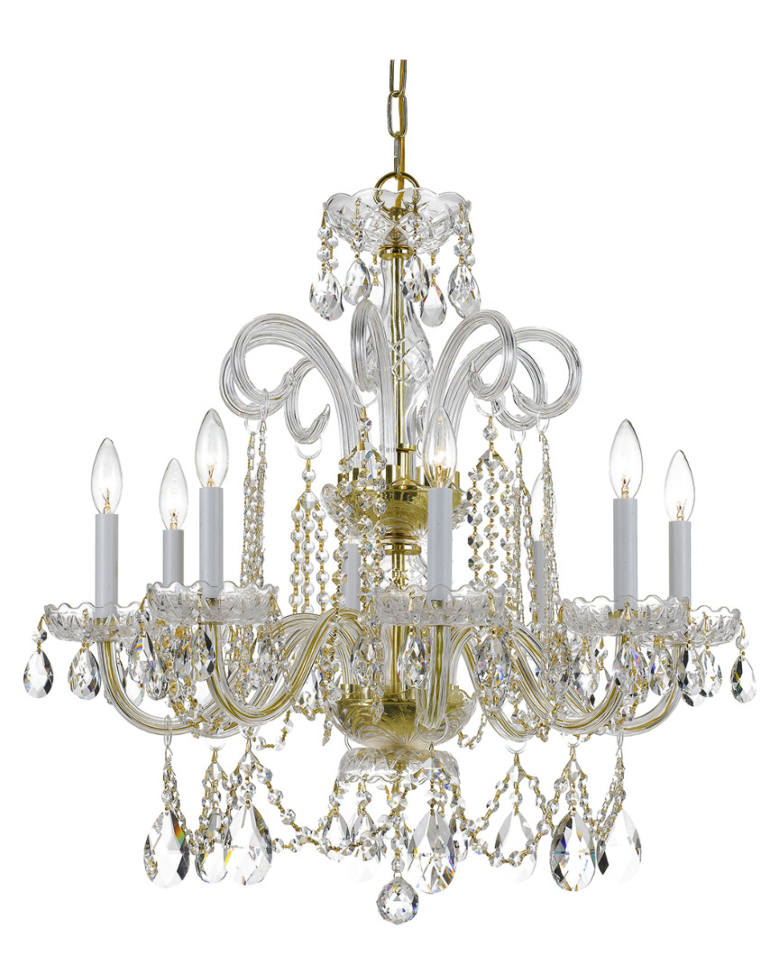 Crystorama 8-light Traditional Crystal Chandelier In Metallic