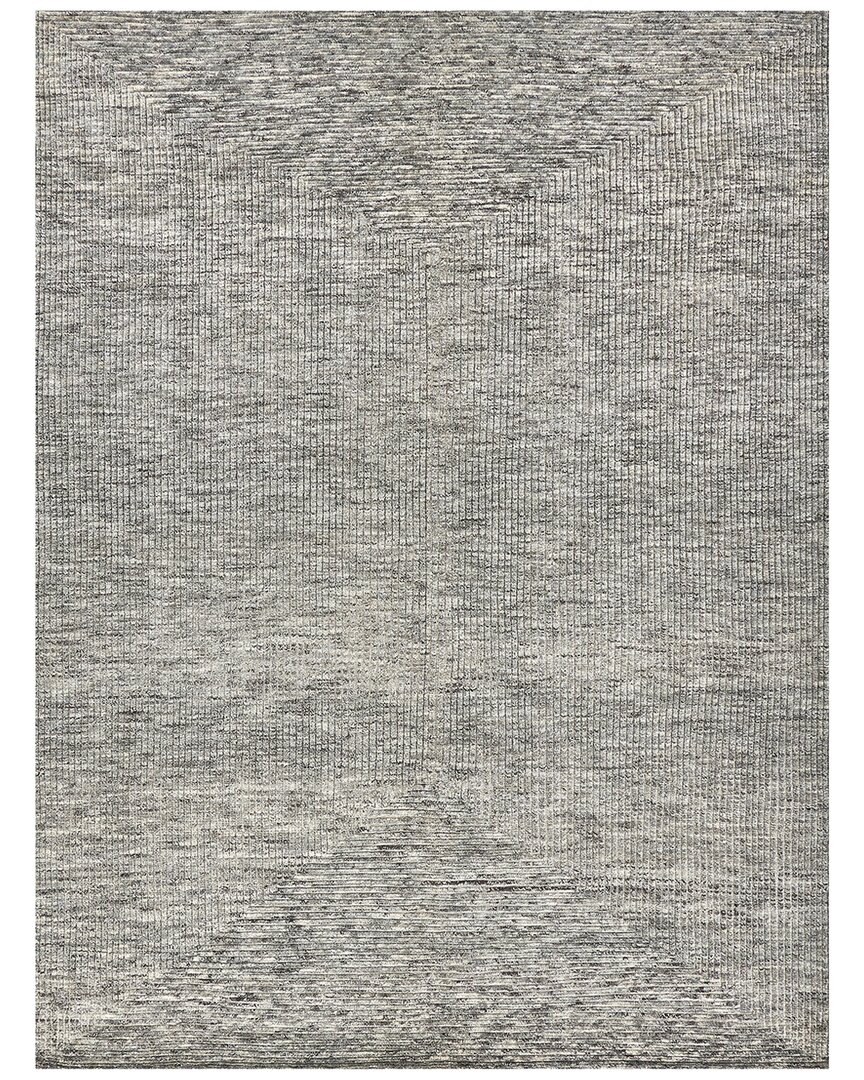 Exquisite Rugs Crescent Hand-knotted New Zealand Wool Area Rug In Gray