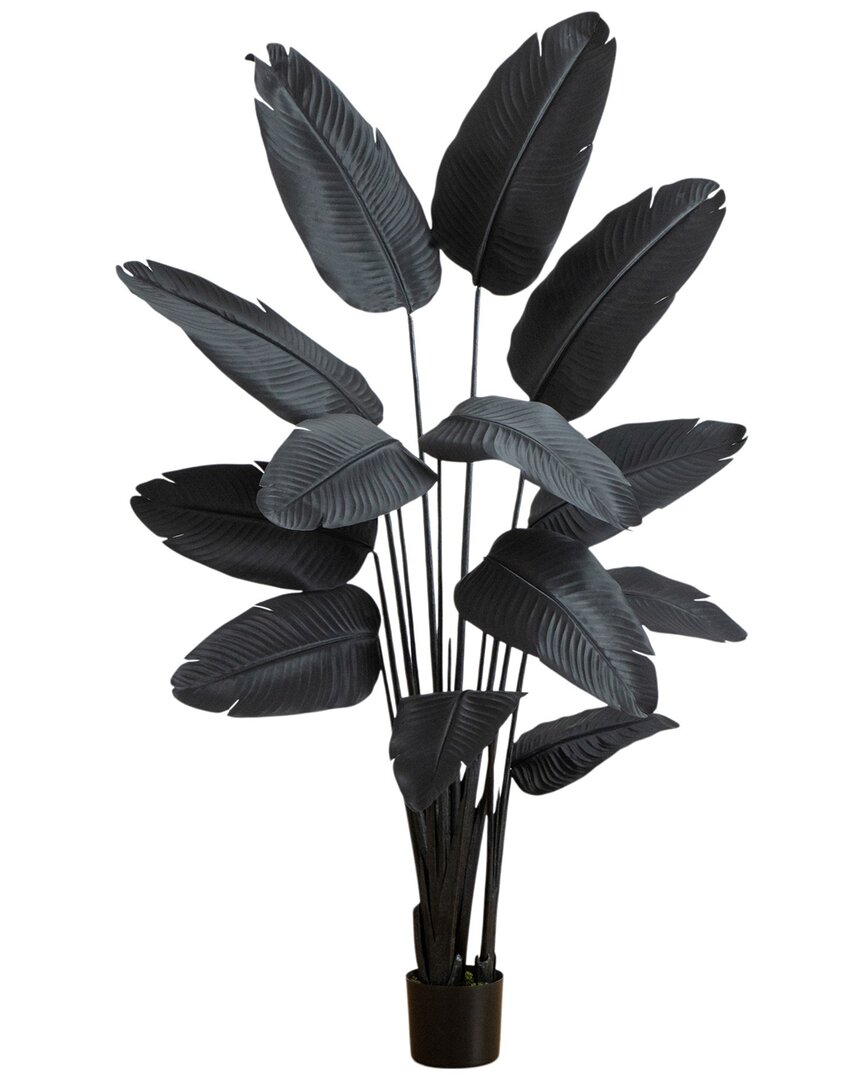 Nearly Natural 6ft. Artificial Halloween Black Travelers Palm Tree