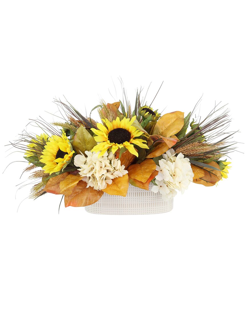 Creative Displays Traditional Fall Floral Arrangement With Yellow Su