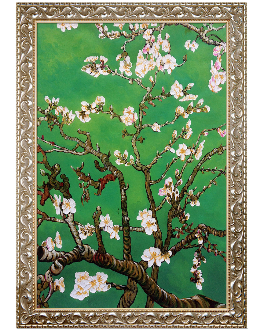 Overstock Art Branches Of An Almond Tree In Blossom, Emerald Green By Vincent Van Gogh Oil Reproduct