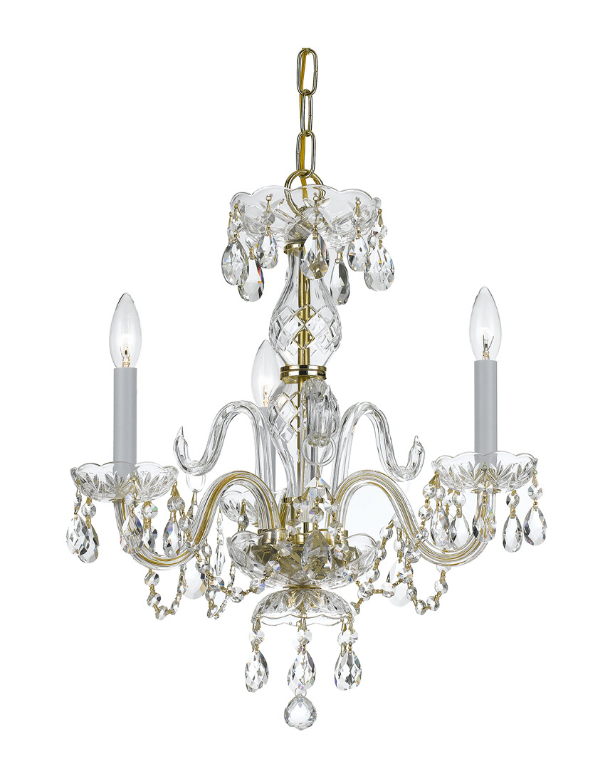 Crystorama 3-light Traditional Crystal Mini Chandelier Hand Cut Crystal