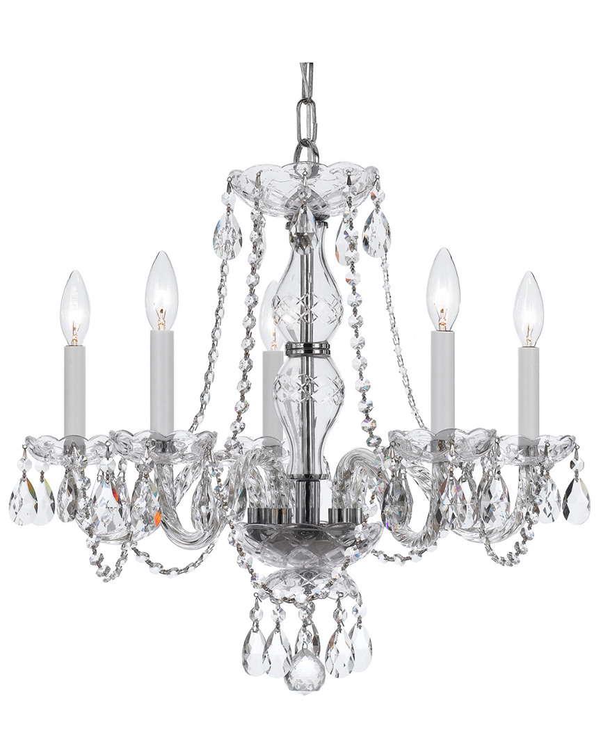 Crystorama 5-light Traditional Crystal Chandelier Hand Cut Crystal
