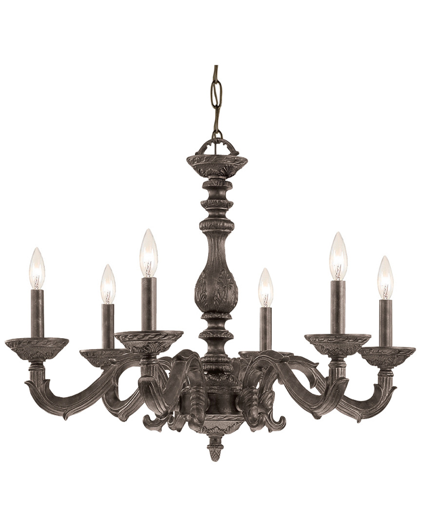 Crystorama 6-light Paris Market Chandelier In Brown