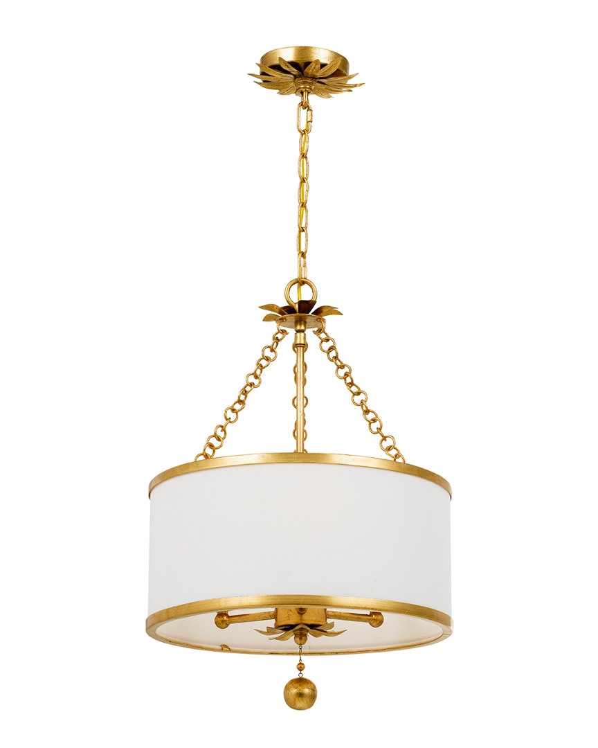 Crystorama 3-light Broche Semi Flush Mount