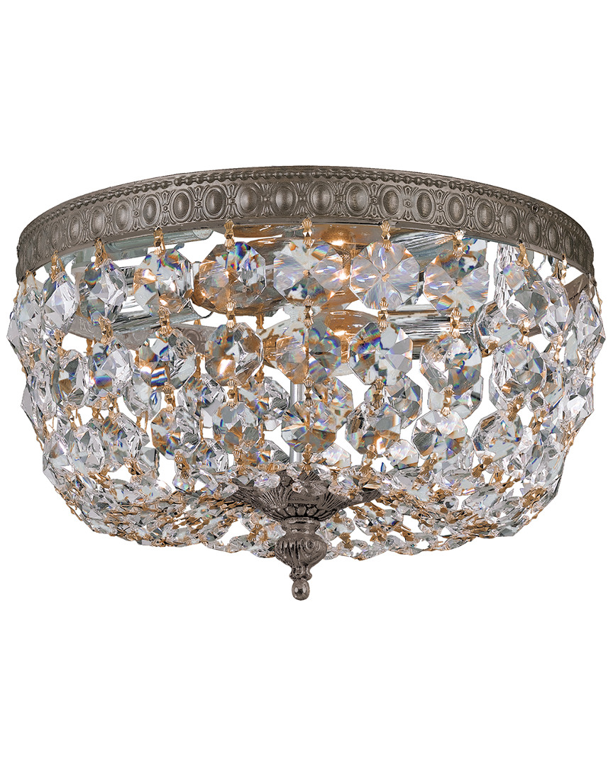 Crystorama 2-light Flush Mount Hand Cut Crystal