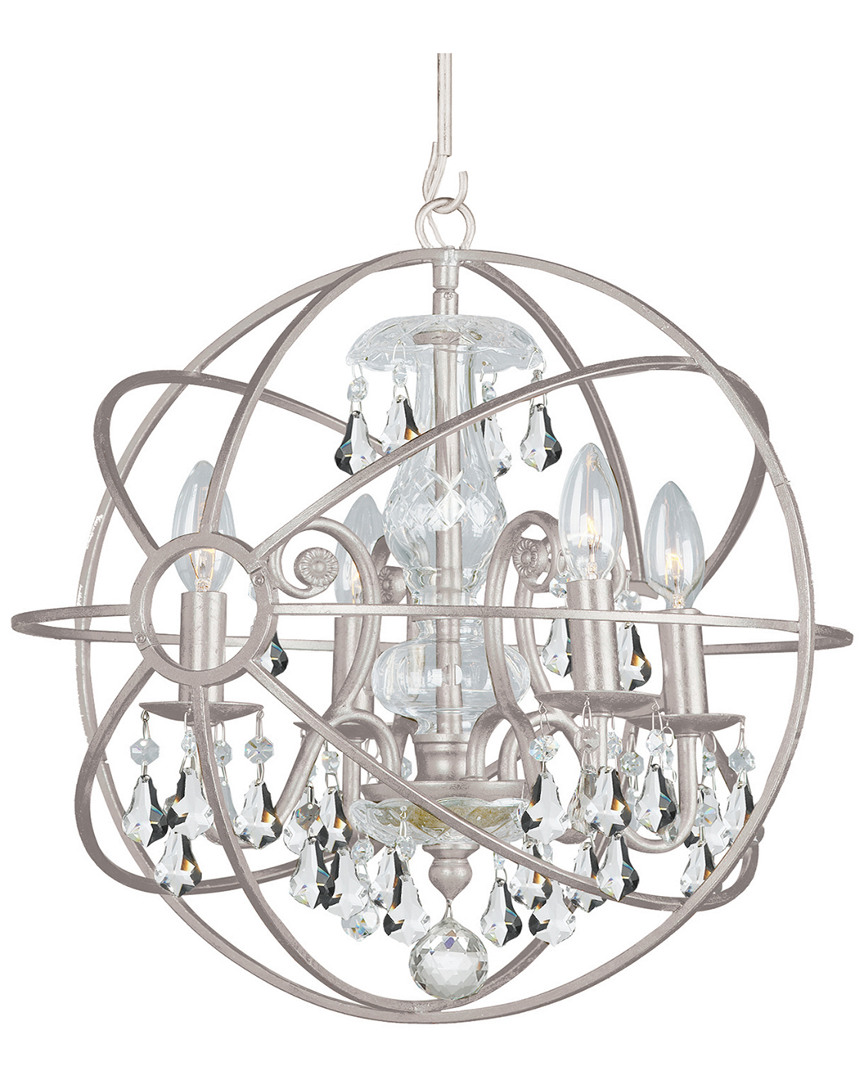 Crystorama 4-light Solaris Mini Chandelier Hand Cut Crystal