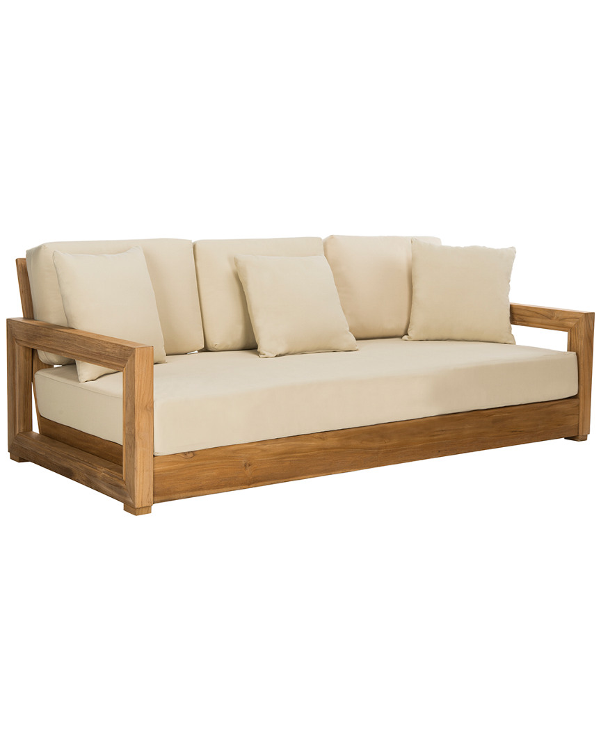 Safavieh Couture Montford Teak 3-seat Outdoor Sofa