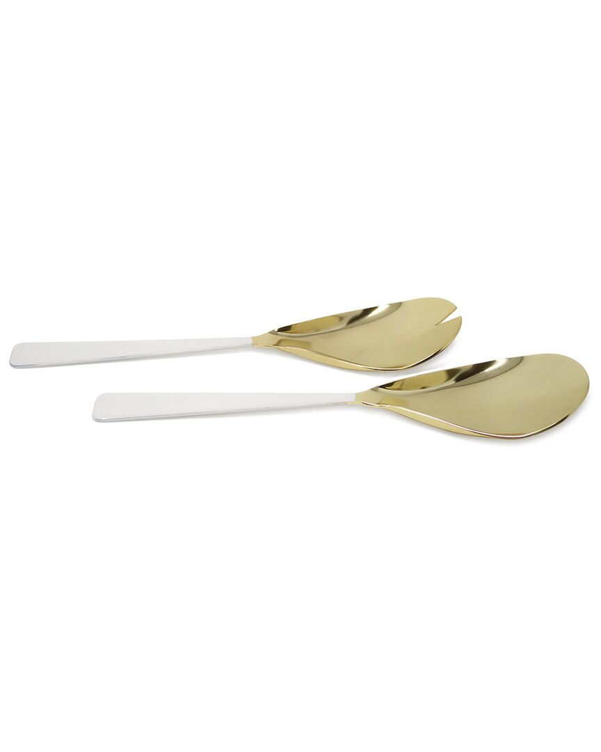 Vivience Salad Servers In Gold