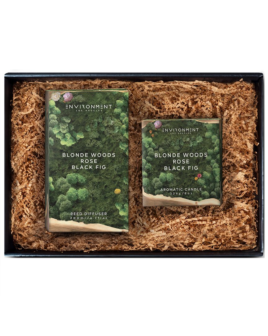 Shop Environment Los Angeles Environment 200ml Diffuser & 8oz Candle Gift Pack Inspired By The Edition  Hotel¨ In Black