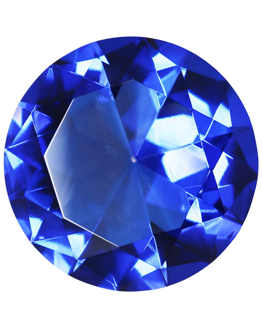 Sagebrook Home Glass Diamond Decor In Blue