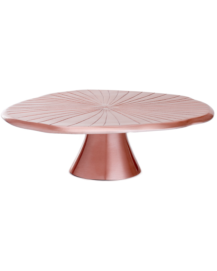 Old Dutch Rose Gold Lily Pad Cake Stand