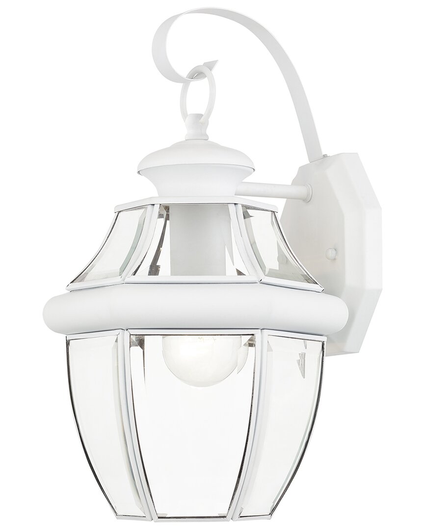 Livex Lighting Monterey 1-light White Outdoor Wall Lantern In White