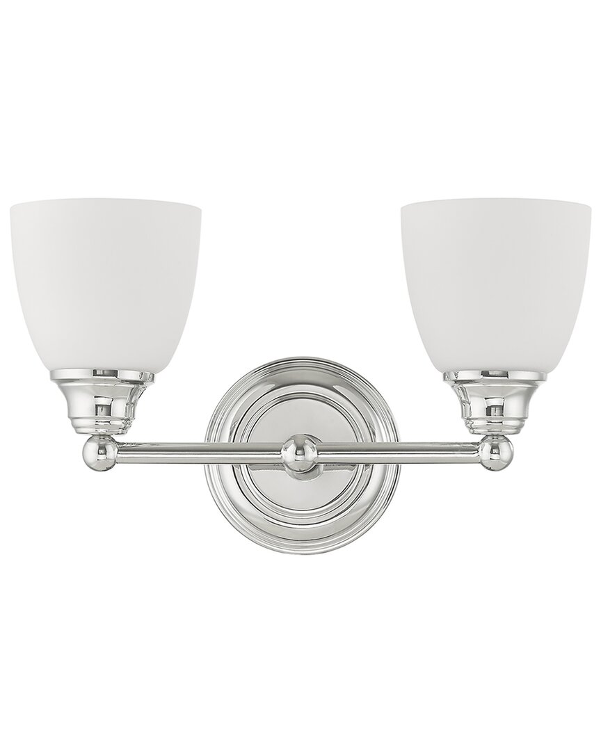 Livex Lighting Somerville 2-light Polished Chrome Bath-light In Silver