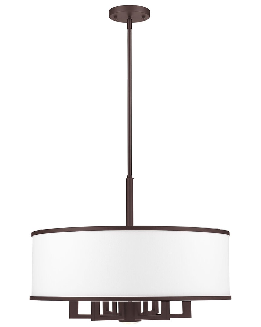 Livex Lighting Park Ridge 7-light Bronze Pendant Chandelier In Gold