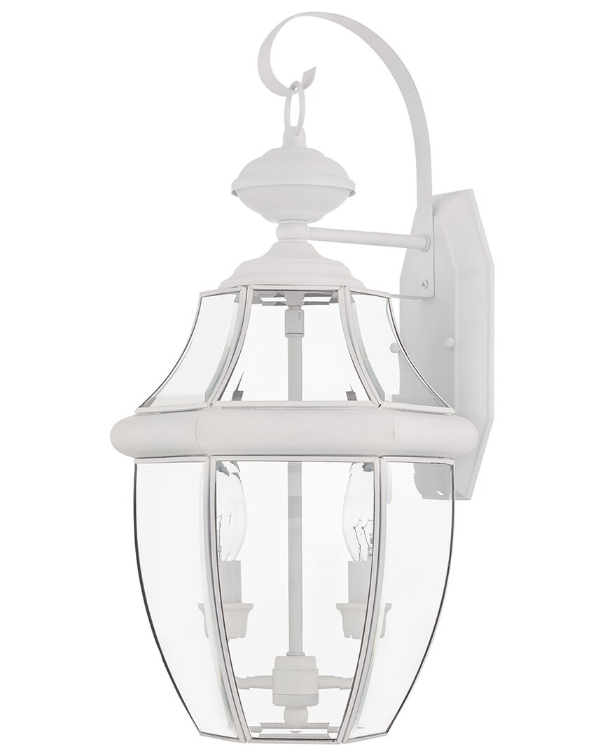Livex Lighting Monterey 2-light White Outdoor Wall Lantern