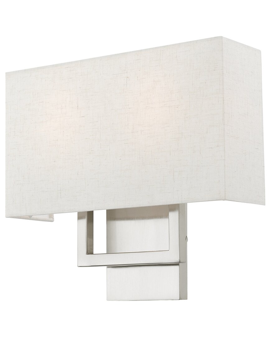 Livex Lighting 2 Light Brushed Nickel Ada Sconce In Silver