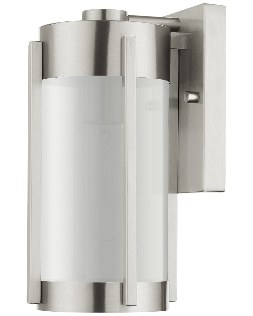 Livex Lighting 1 Light Brushed Nickel Small Outdoo