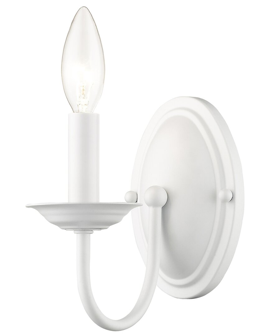 Livex Lighting Williamsburgh 1-light White Wall Sconce