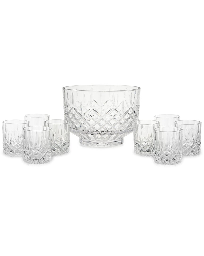 Viski 9pc Admiral Punch Bowl With Tumblers