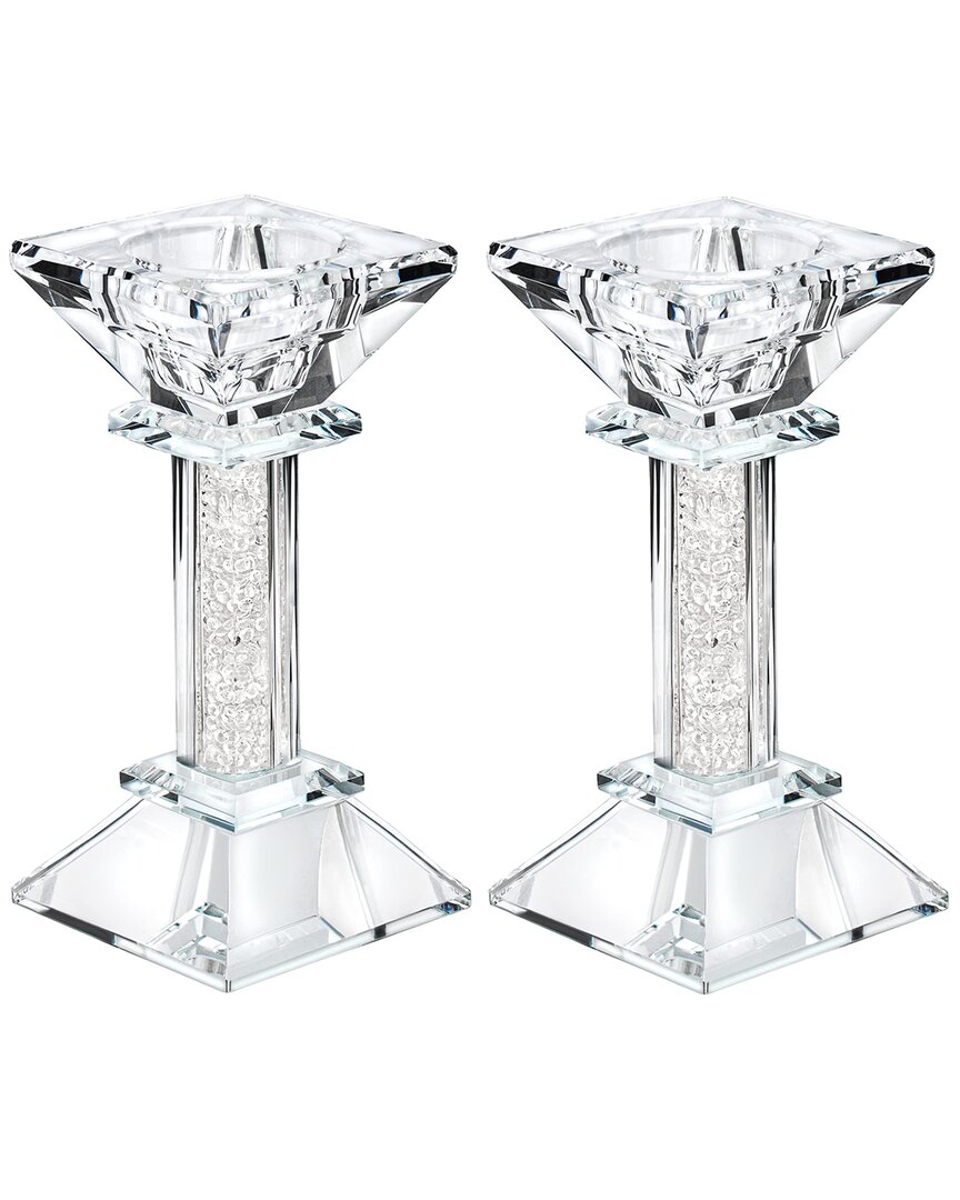 Noble Gift Bt Shalom Set Of 2 Crystal Candle Holders