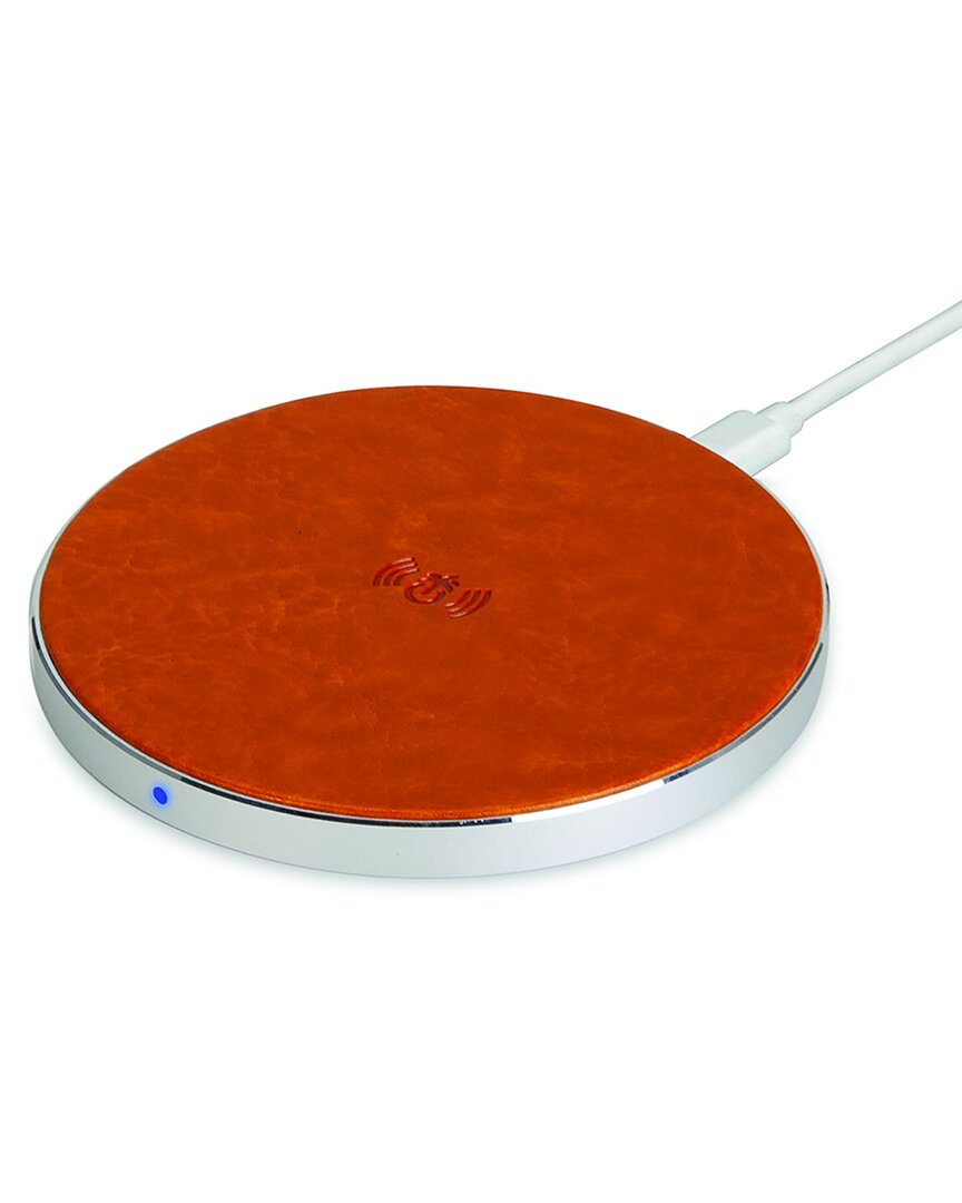 Phunkee Tree Leather Wireless Charging Pad In Tan