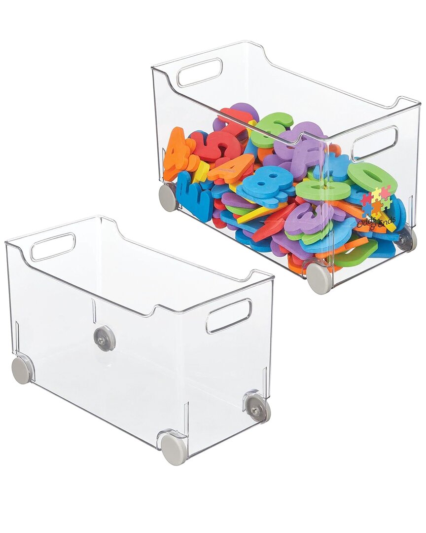 M DESIGN M DESIGN SET OF 4 ROLLING BIN ORGANIZER WITH LABELS