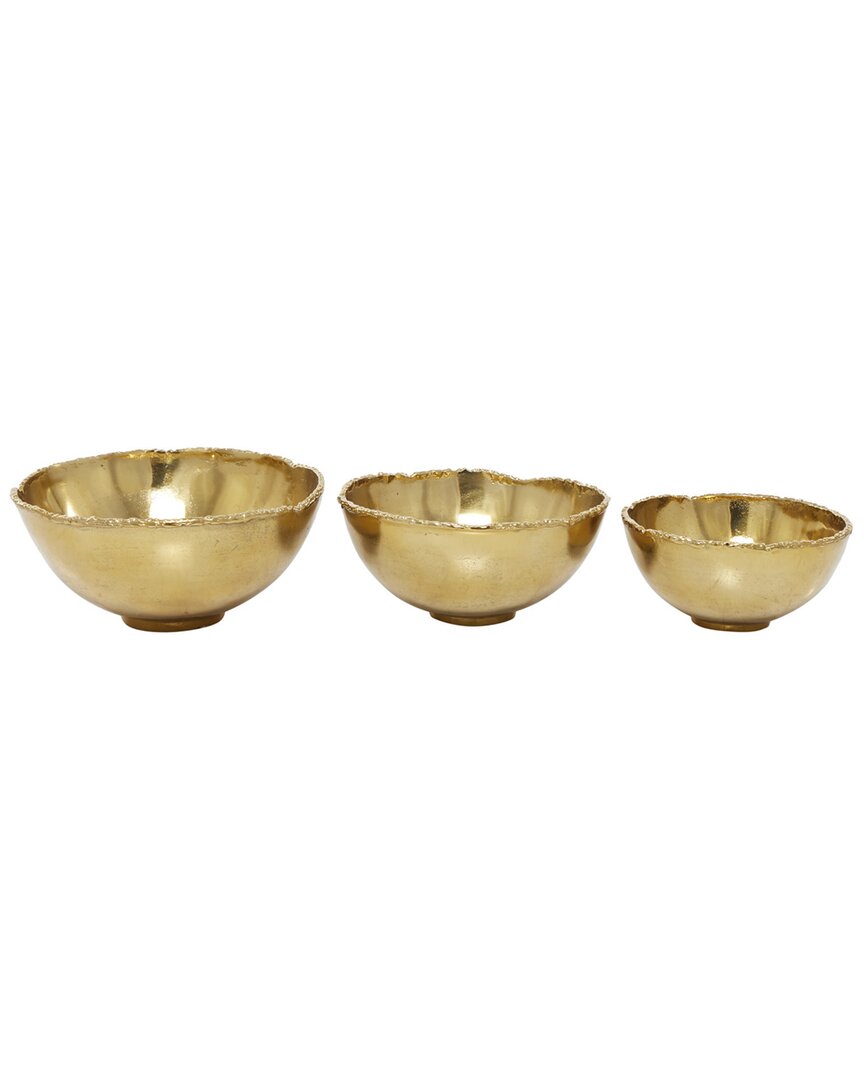 Peyton Lane Set Of 3 Decorative Bowl In Gold