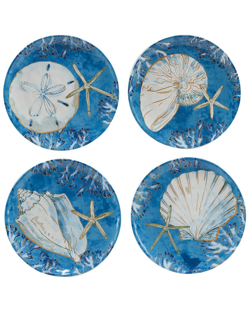 Certified International Playa Shells Set Of 4 Ice Cream Bowl