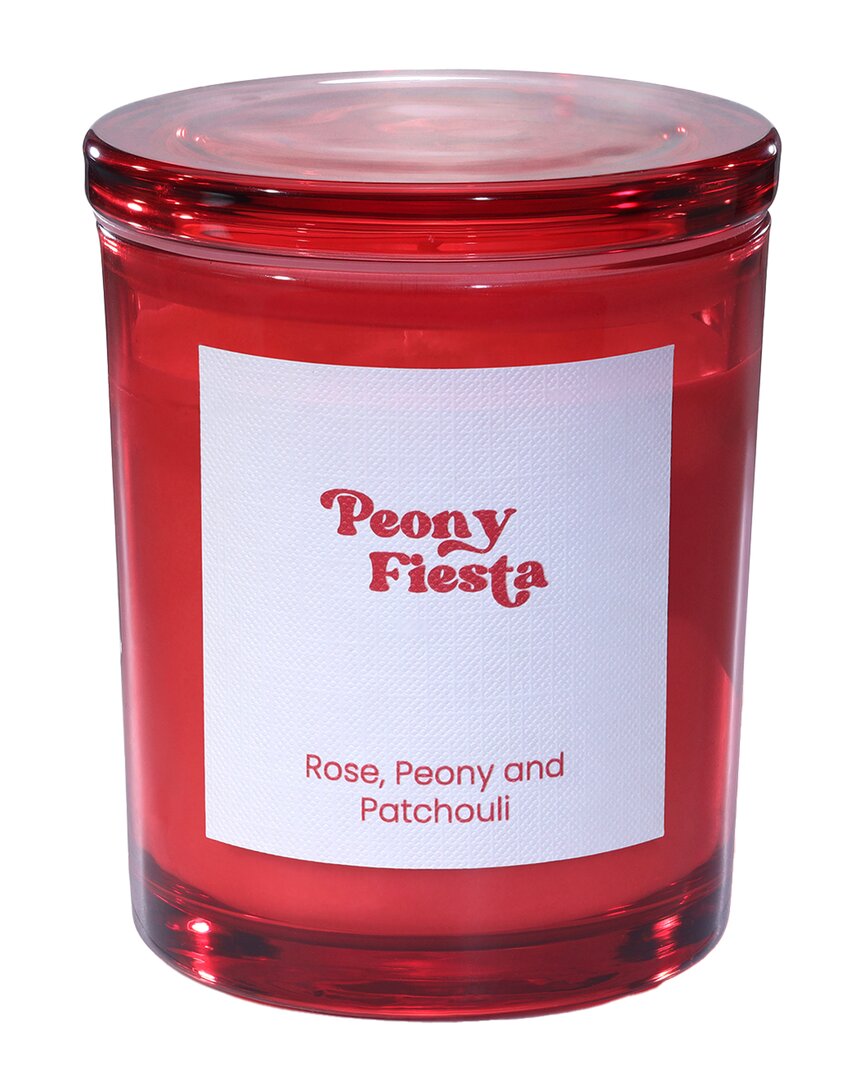 Levitate Candles Peony Fiesta 10oz Single-wick Candle In Red