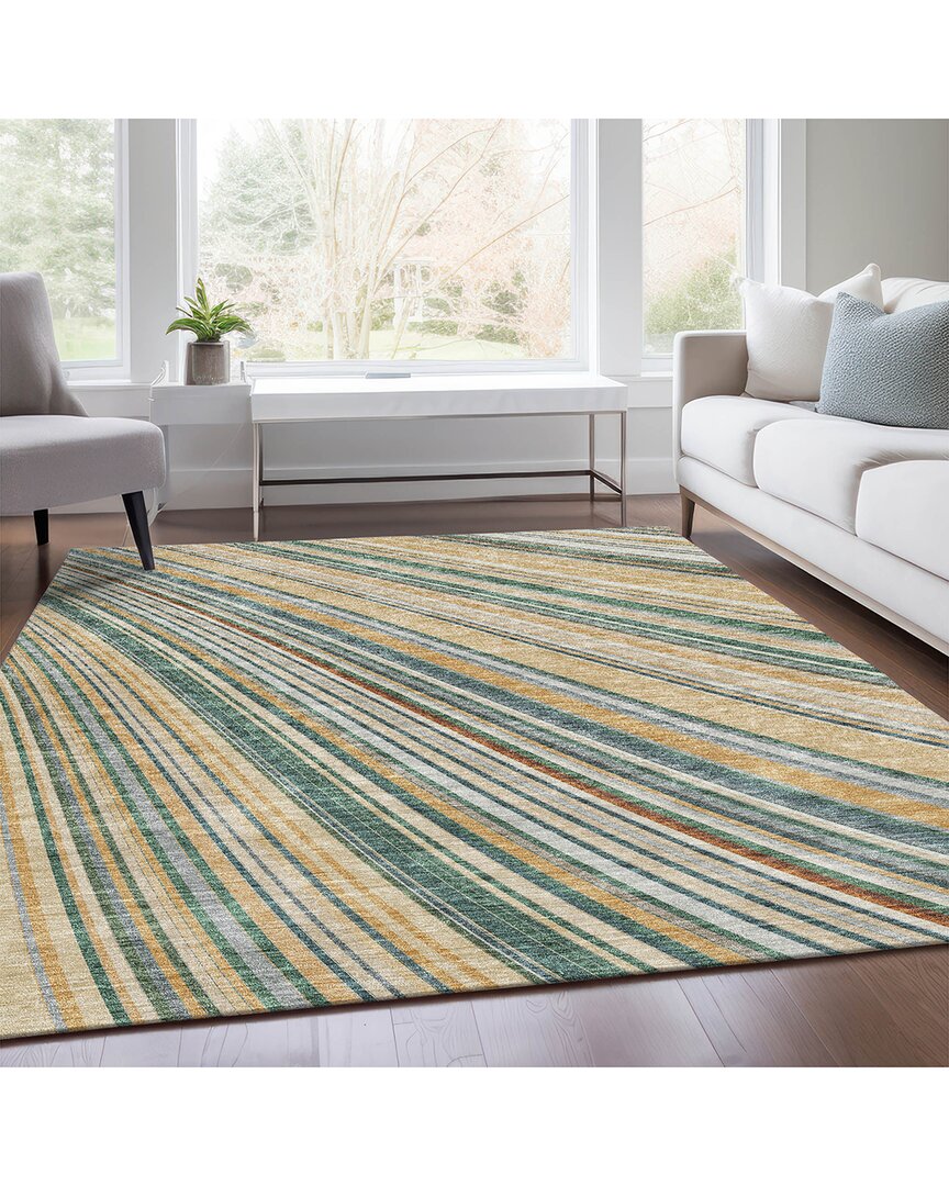 Addison Rugs Premium Washable Area Rug In Green