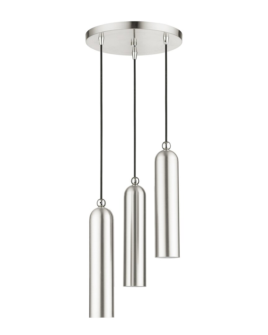 Livex Lighting Ardmore Nickel 3 Light Pendant In Nickel