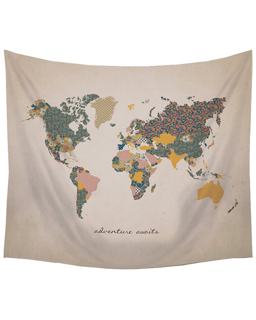 Stratton Home Decor Adventure Await Map Wall Tapestry