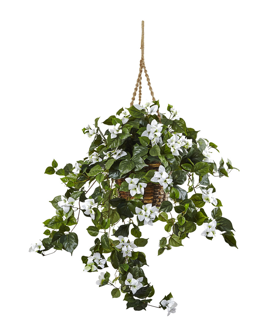Shop Nearly Natural Bougainvillea Hanging Basket
